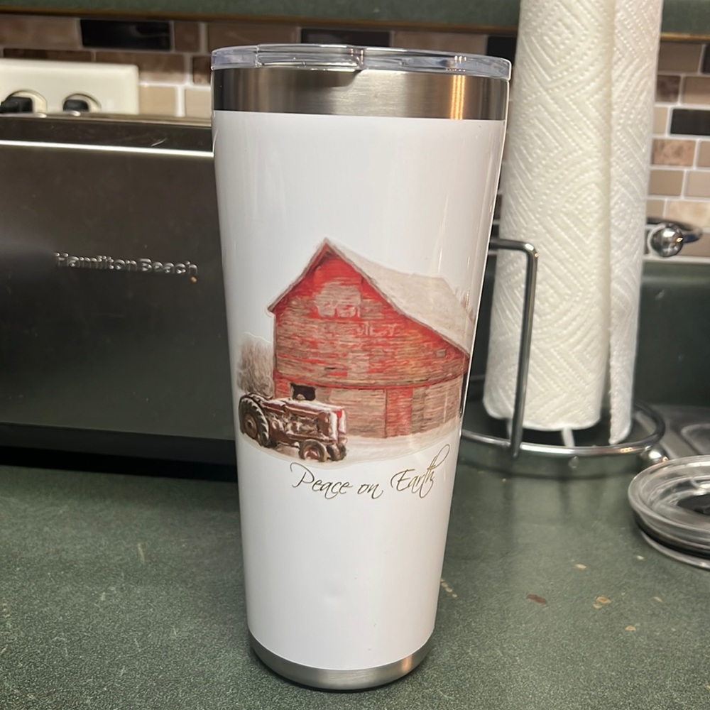 Peace On Earth Insulated travel cup.